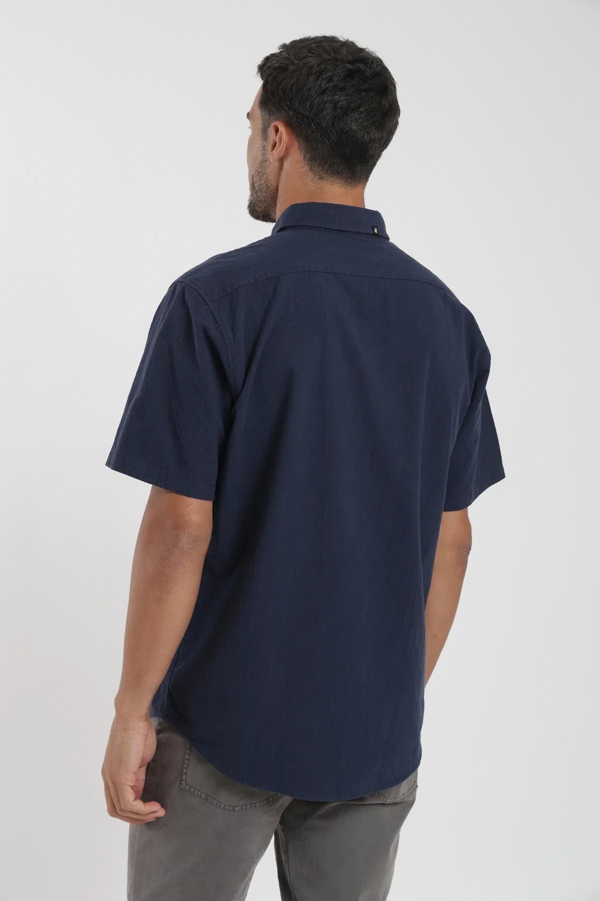 Camisa manga corta Texture azul Froens