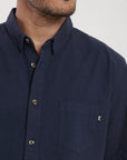 Camisa manga corta Texture azul Froens
