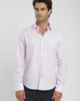 Label - Camisa manga larga York líneas rosado algodón orgánico