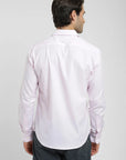 Label - Camisa manga larga York líneas rosado algodón orgánico