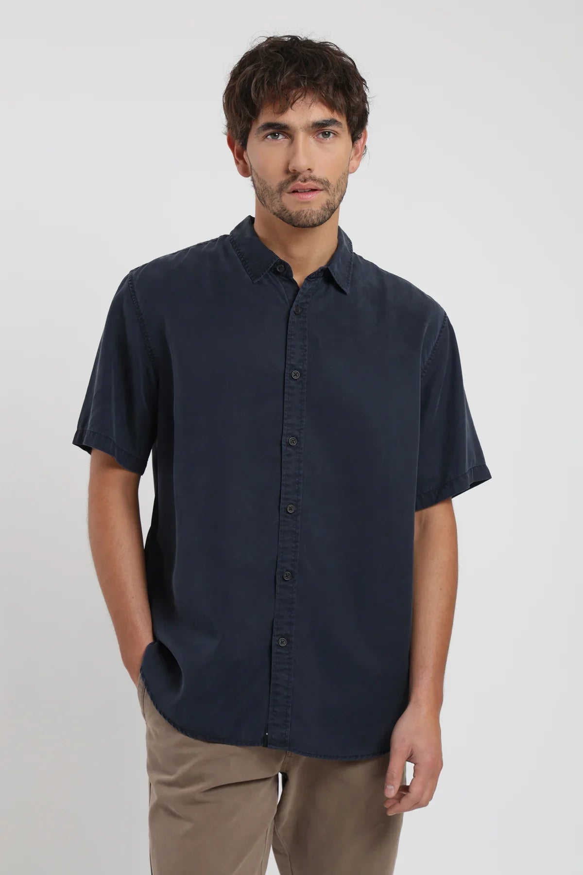 Camisa manga corta Puelche azul Froens
