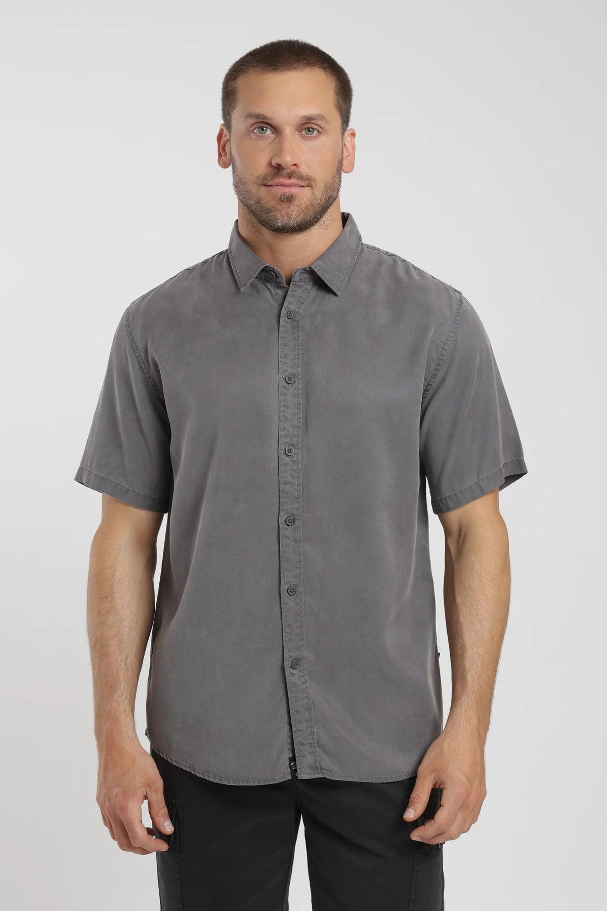 Camisa manga corta puelche gris oscuro Froens