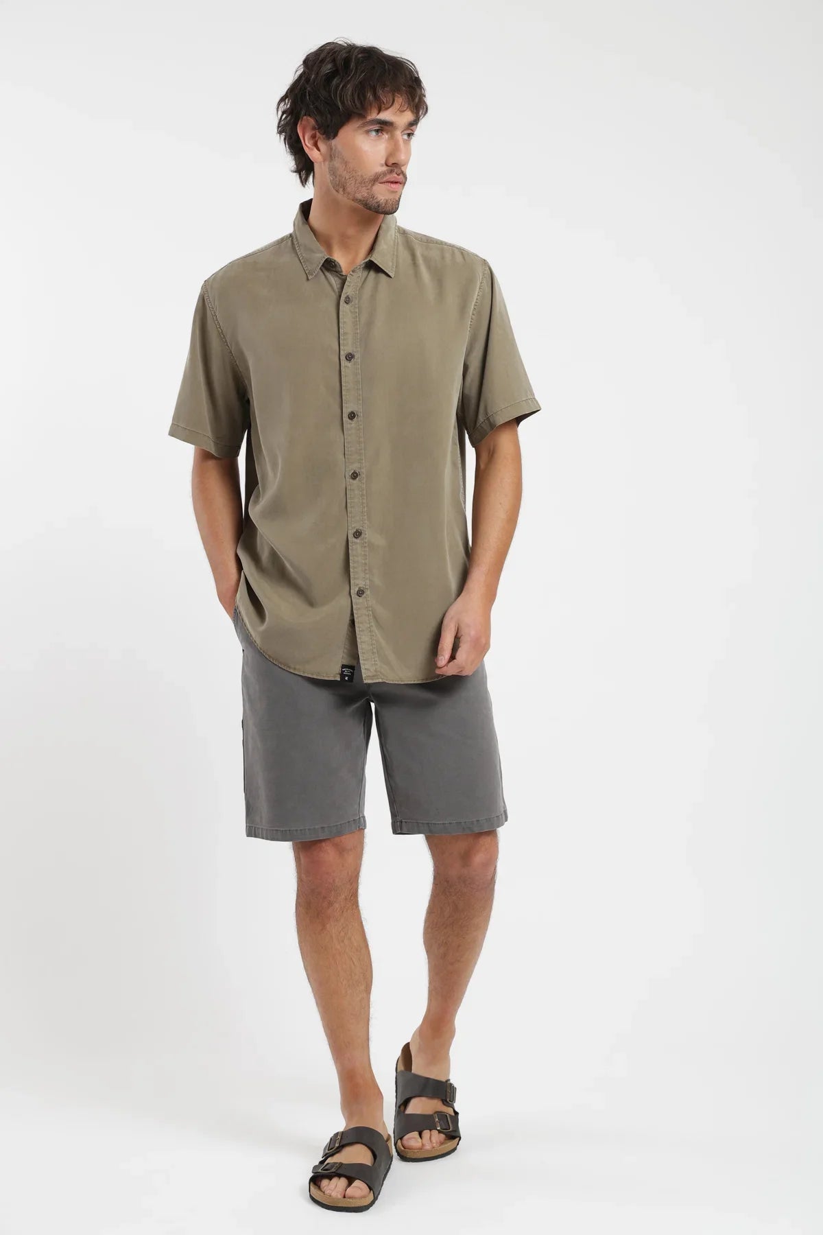 Camisa manga corta Puelche olivo Froens