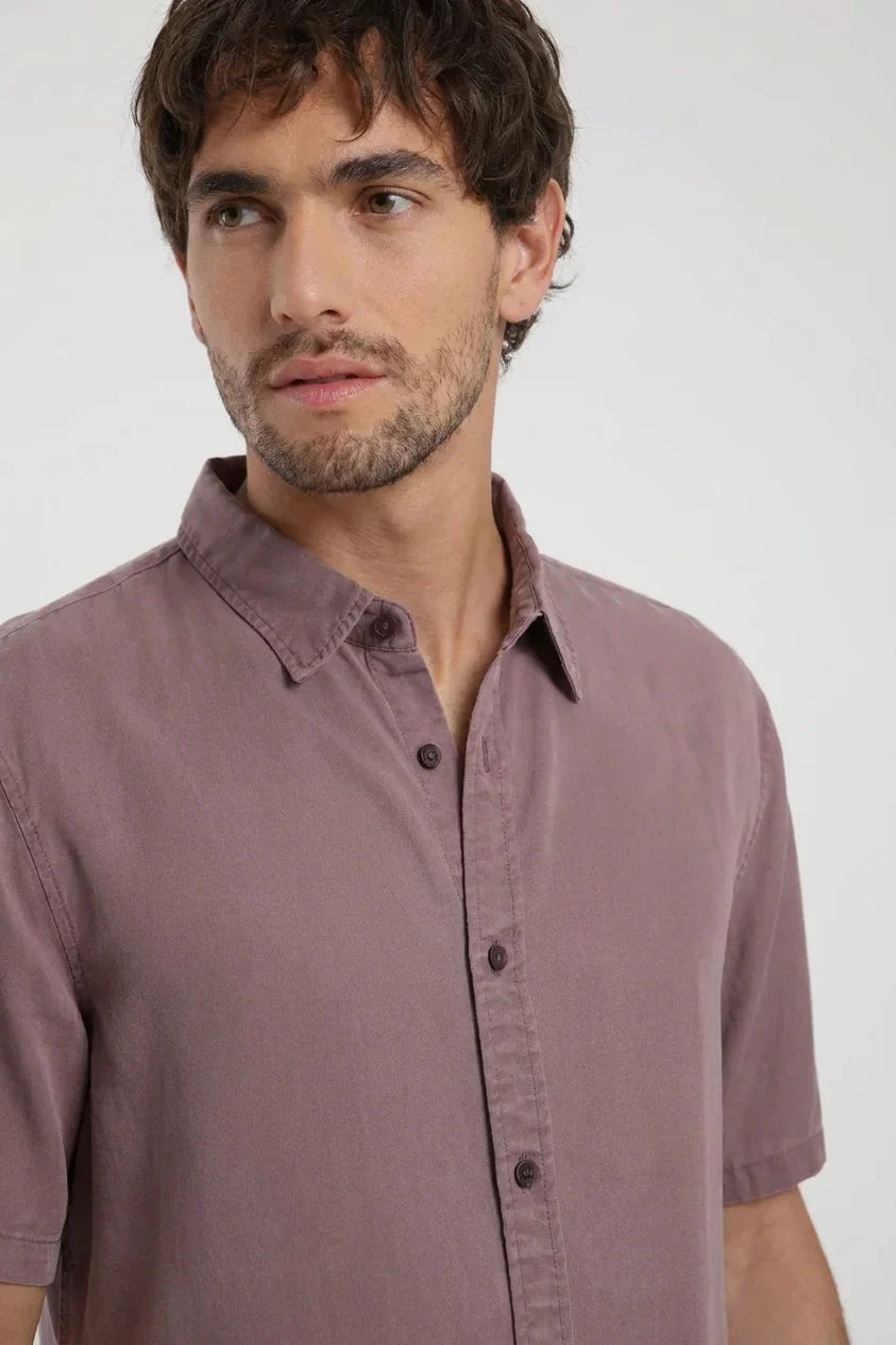 Camisa manga corta Puelche rosado - Tencel Froens