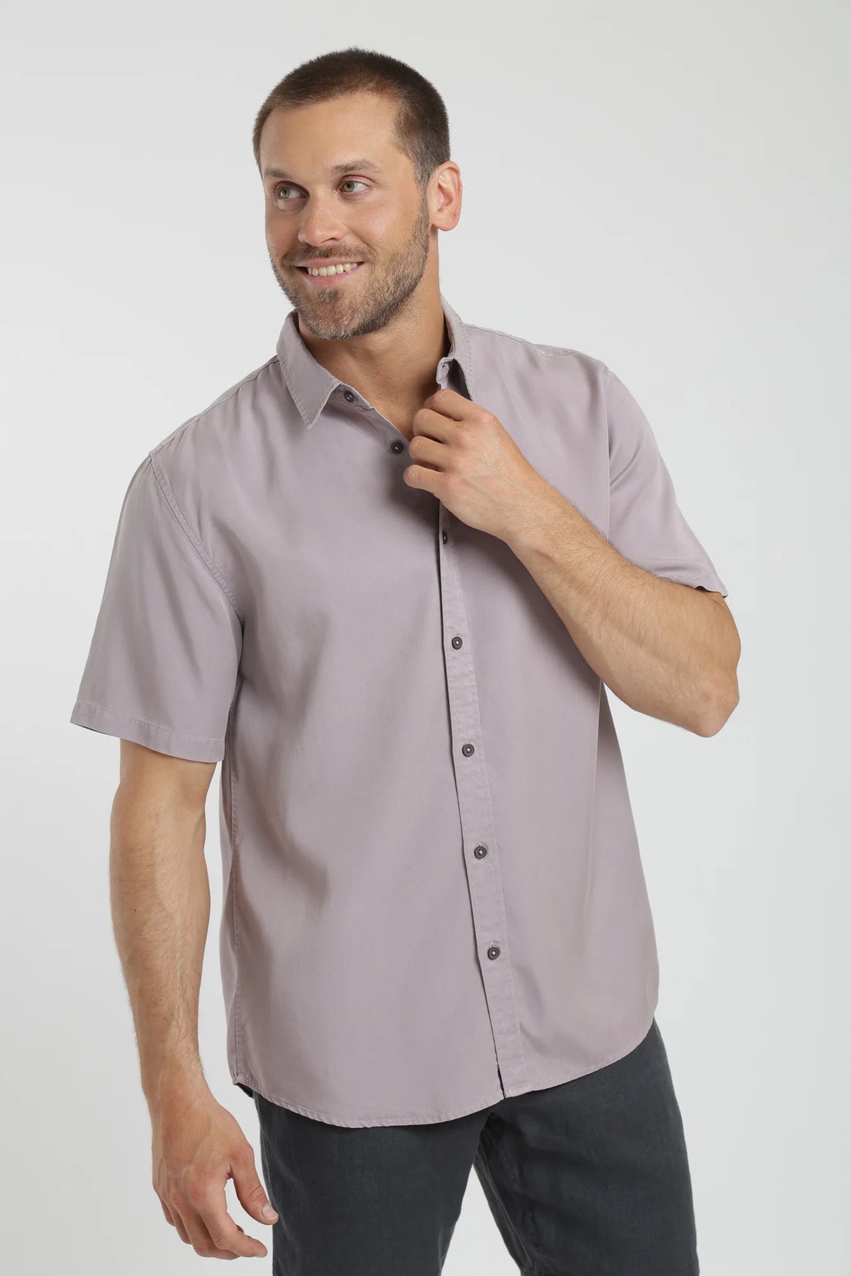 Camisa manga corta puelche rosado Froens
