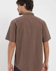 Camisa manga corta Texture café Froens