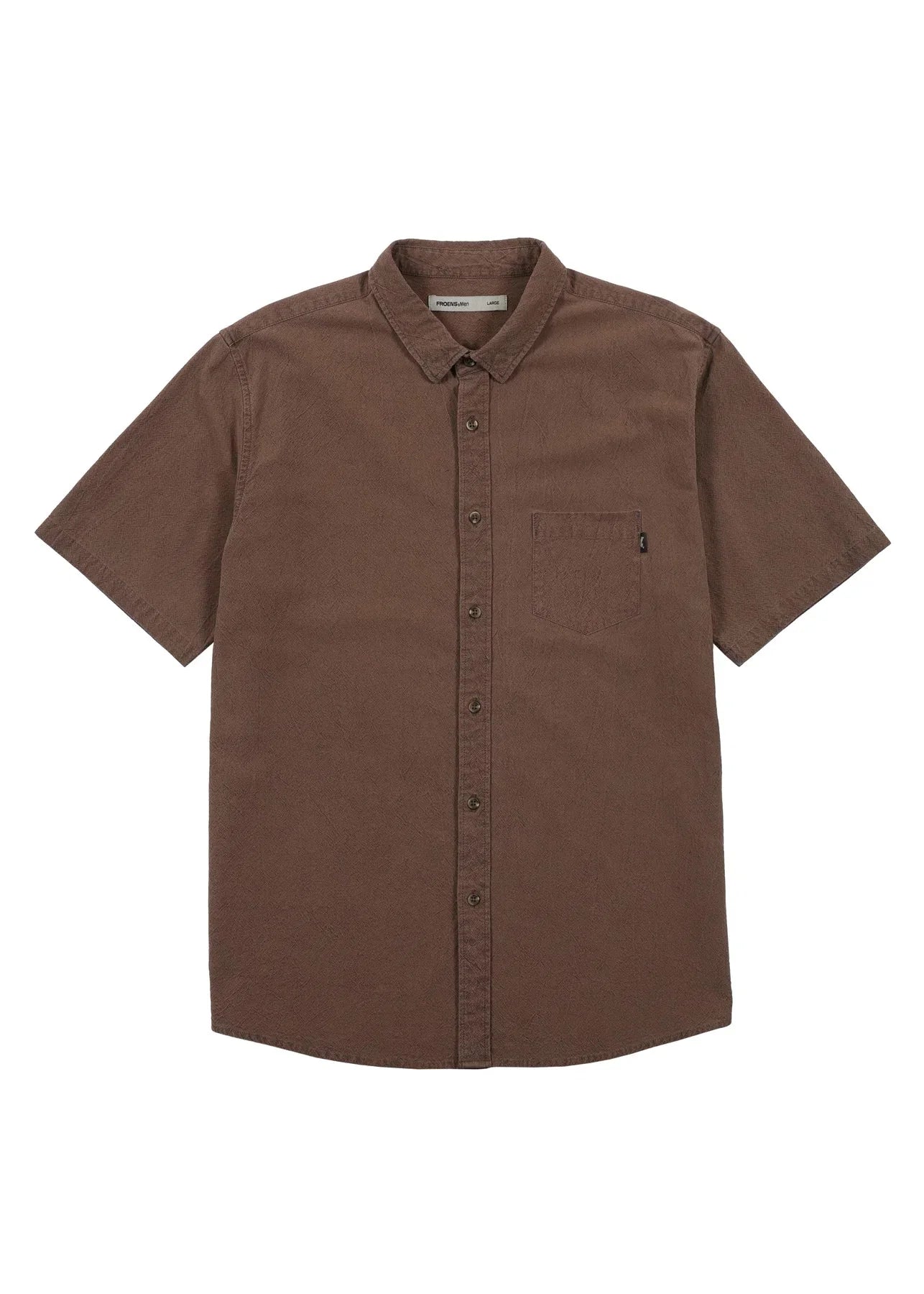 Camisa manga corta Texture café