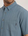 Camisa manga corta texture celeste Froens
