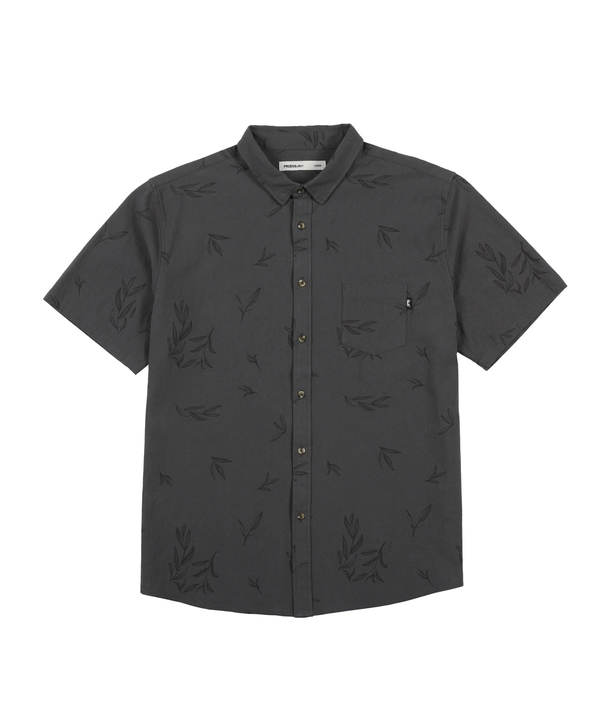 Camisa manga corta texture grafito Froens