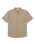 Camisa manga corta Texture beige lineas