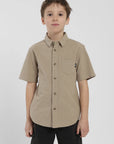 Camisa Texture Kids lineas beige Froens