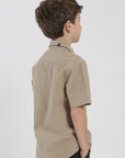Camisa Texture Kids lineas beige Froens
