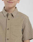 Camisa Texture Kids lineas beige Froens
