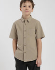 Camisa Texture Kids lineas beige Froens