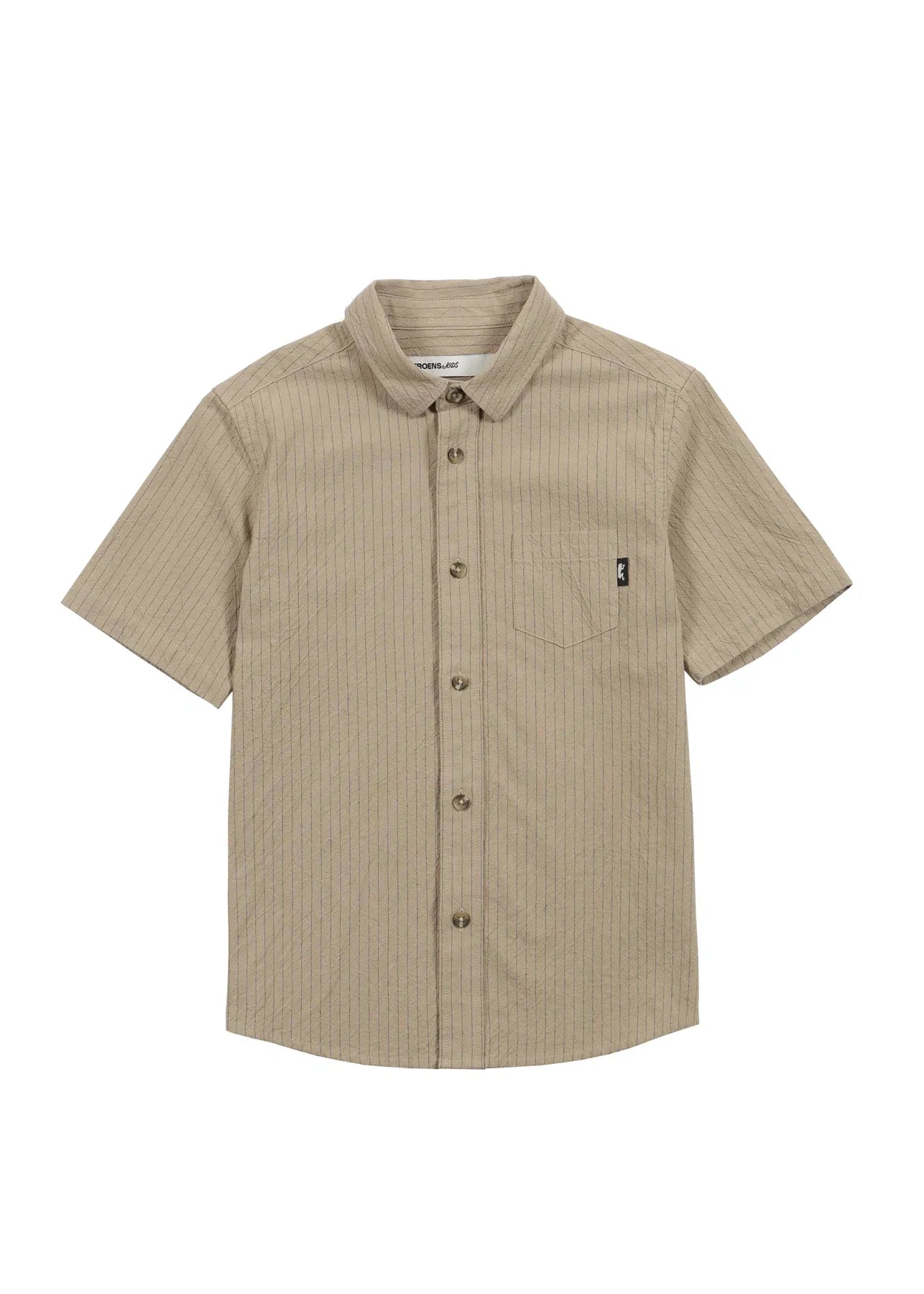 Camisa manga corta kids Texture lineas beige