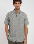 Camisa manga corta texture Palmeras olivo Froens