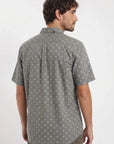 Camisa manga corta texture Palmeras olivo Froens