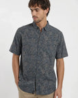 Camisa manga corta Tropical azul Froens