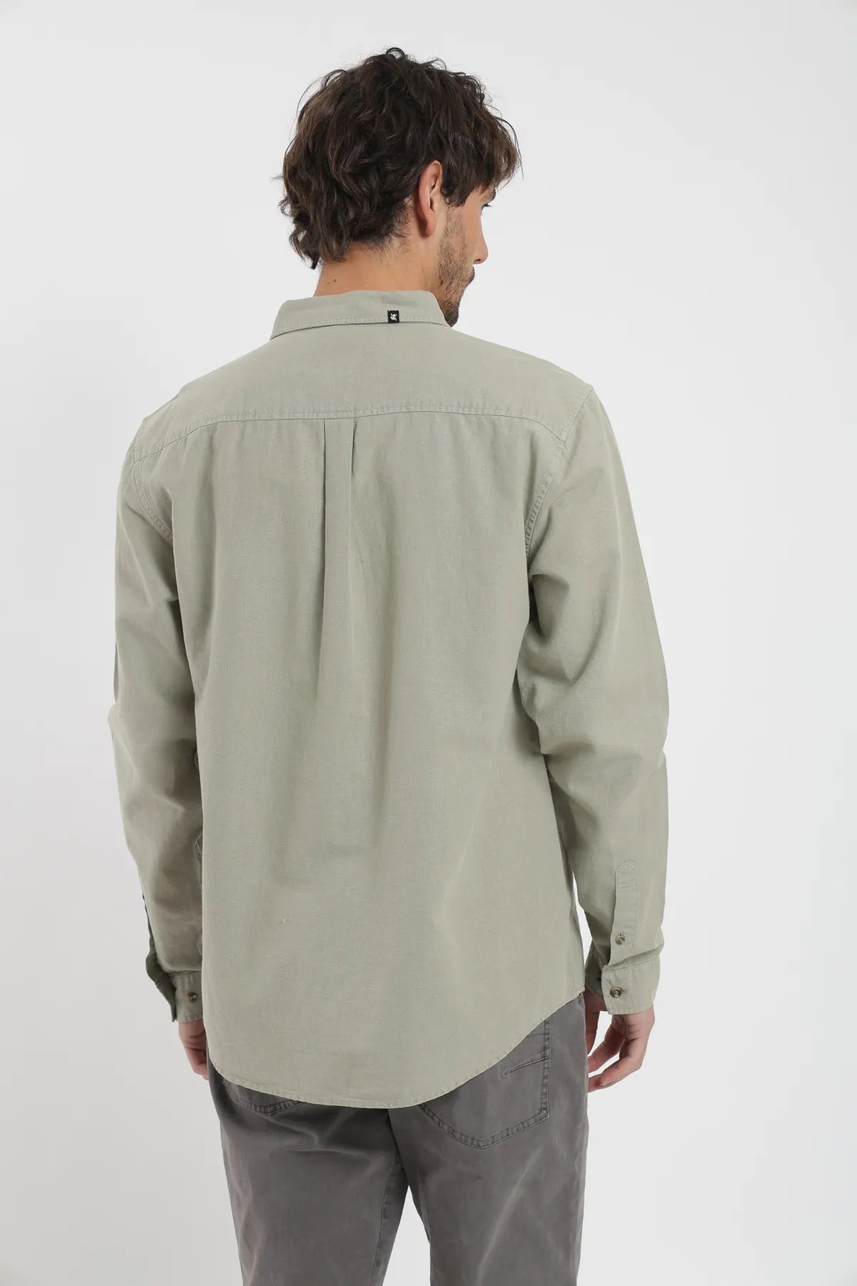 Camisa manga larga Basic verde claro