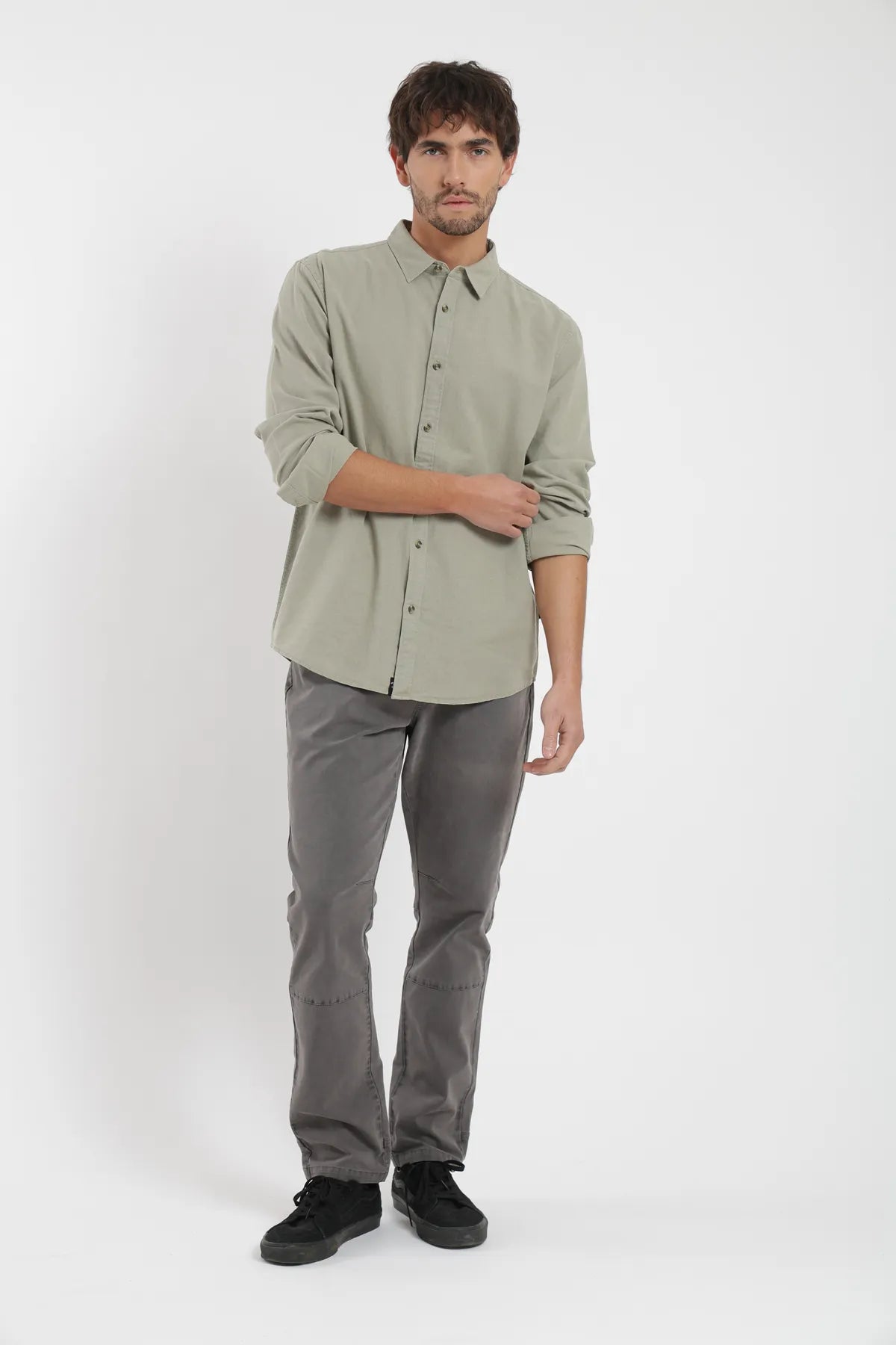 Camisa manga larga Basic verde claro