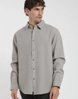 Camisa manga larga Waffle gris