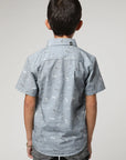 Camisa manga corta kids Aloha celeste - Algodón orgánico.