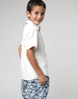 Camisa manga corta kids Classic blanco - Algodón orgánico.