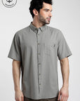 Camisa manga corta Classic gris - Algodón orgánico + lino