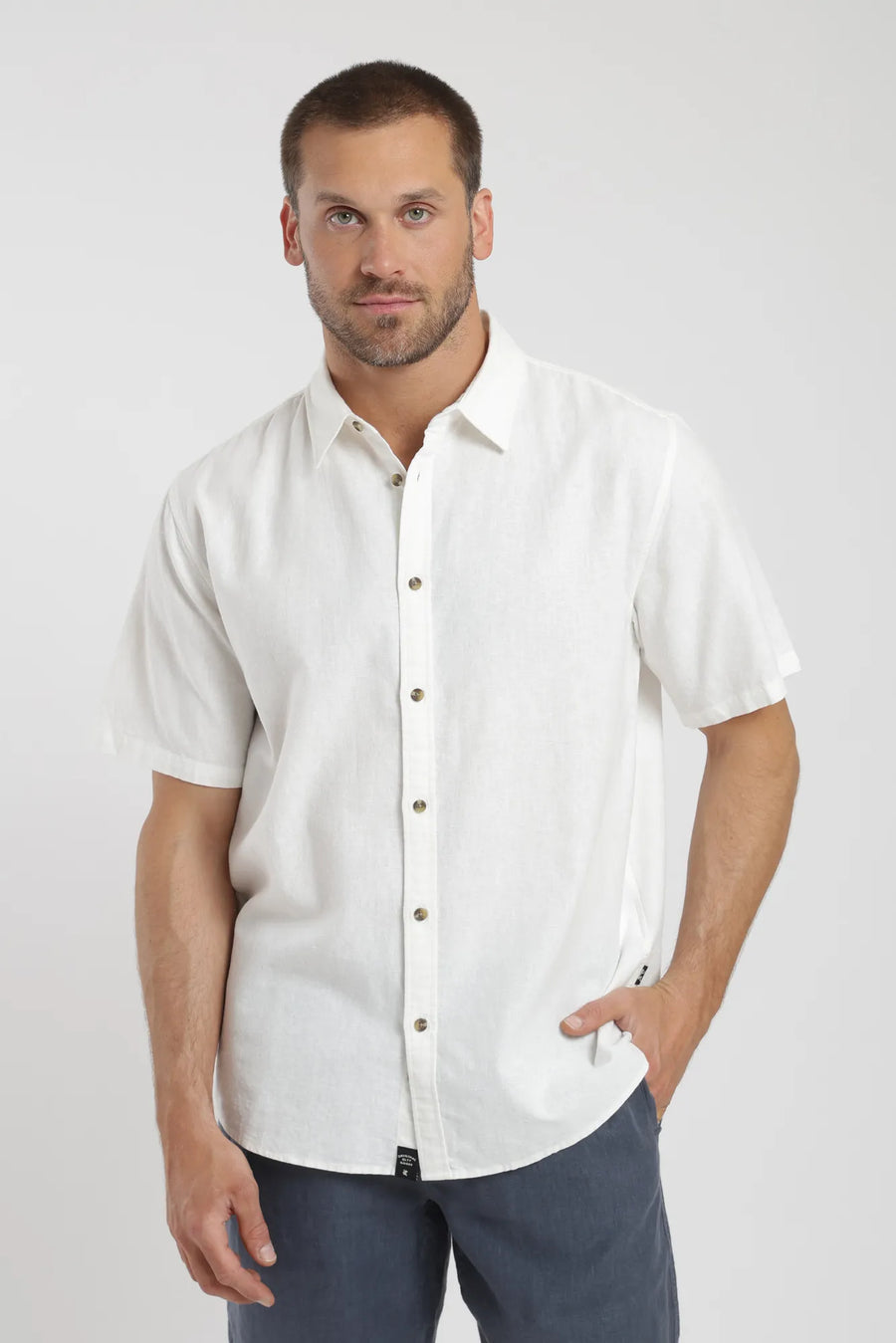 Camisa manga corta classic blanco