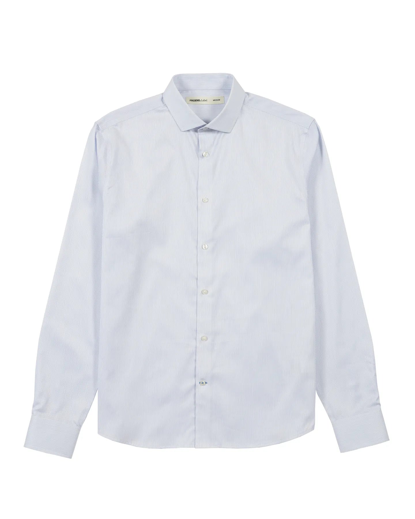Label - Camisa manga larga Non Iron stripes azul