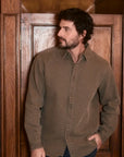 Camisa manga larga Waffle olivo
