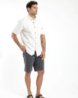 Camisa manga corta Classic blanco - Lino y algodón orgánico - Frøens