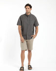Camisa manga corta Classic grafito - Lino y algodón orgánico