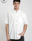 Camisa manga corta Classic blanco - Algodón orgánico + lino