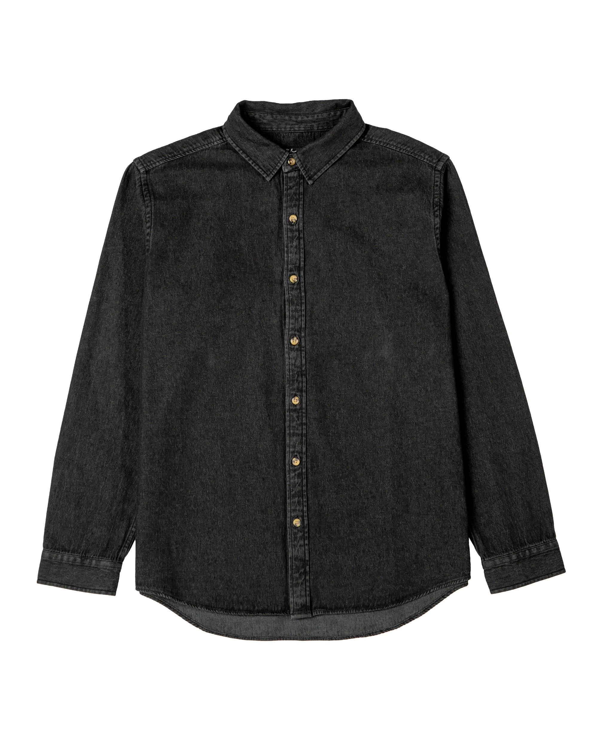 Camisa manga larga Denim negro - Algodón orgánico - Frøens