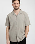 Camisa manga corta Manly taupe