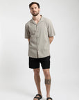 Camisa manga corta Manly taupe