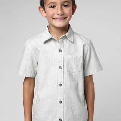 Camisa manga corta kids Hoja gris - Algodón orgánico.