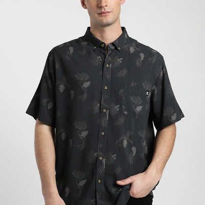 Camisa manga corta Viscosa Piñas negro - Viscosa Ecovero