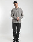 Camisa manga larga Basic gris - Algodón orgánico + lino