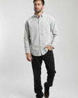 Camisa manga larga Corduroy gris - Algodón orgánico