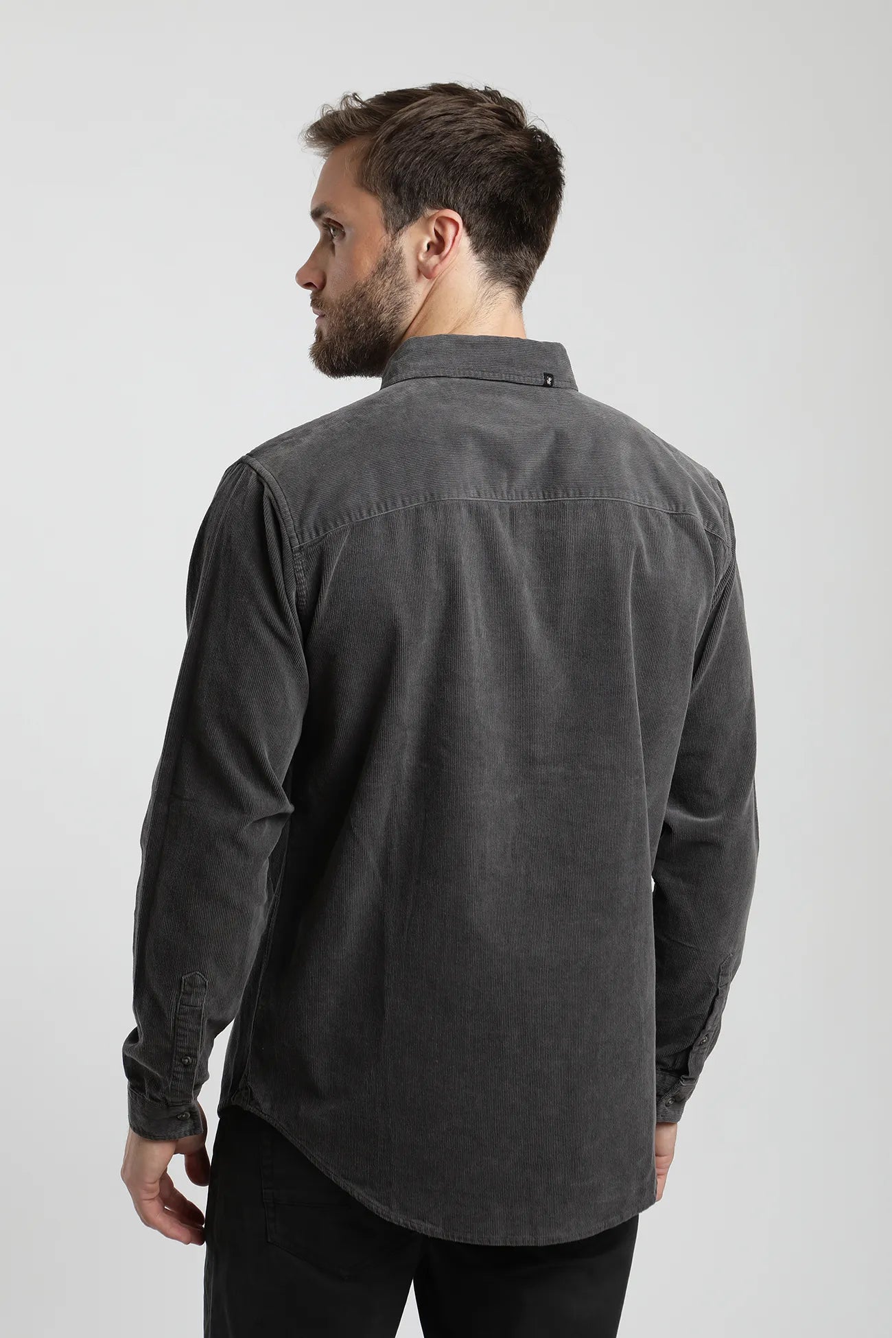 Camisa manga larga Corduroy grafito - Algodón orgánico