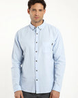 Camisa manga larga Classic celeste