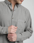 Camisa manga larga Basic gris - Algodón orgánico + lino