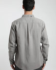 Camisa manga larga Basic gris - Algodón orgánico + lino