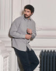 Camisa manga larga Waffle gris