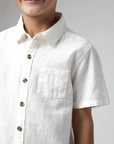 Camisa manga corta kids Classic blanco - Algodón orgánico.