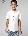 Camisa manga corta kids Classic blanco - Algodón orgánico.