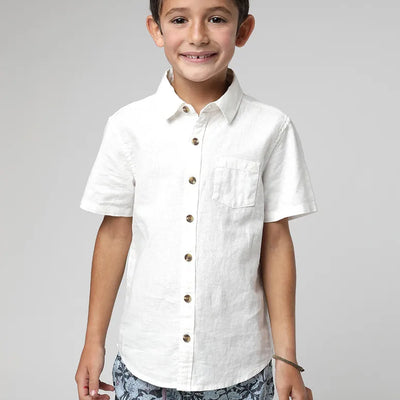 Camisa manga corta kids Classic blanco - Algodón orgánico.