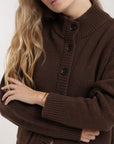 Chaleco mujer Ana café - Lana